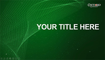 Thumbnail image for deep green powerpoint visual template