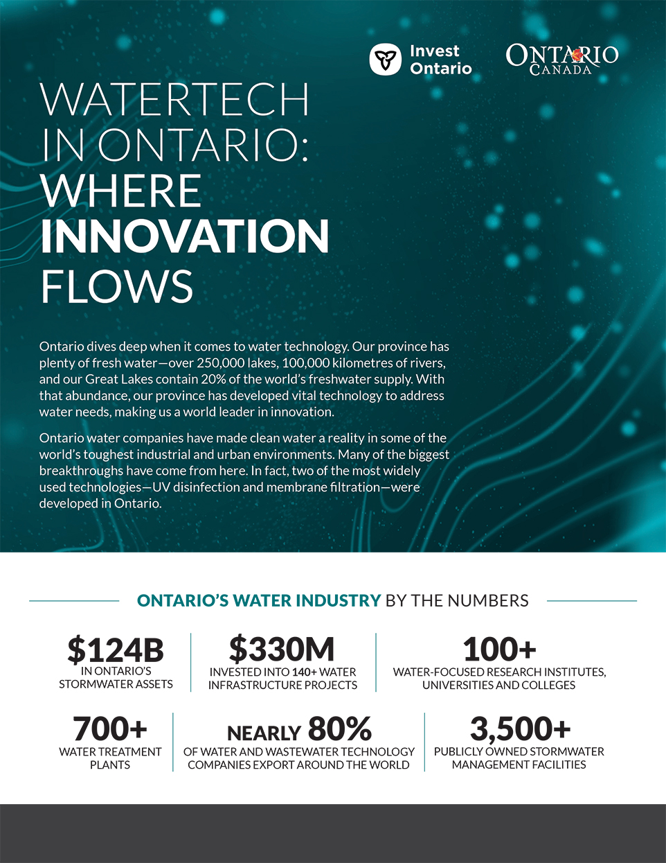 thumbnail image for Watertech in Ontario: Where innovation flows one-pager