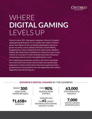 Thumbnail image for Where digital gaming levels up brochure